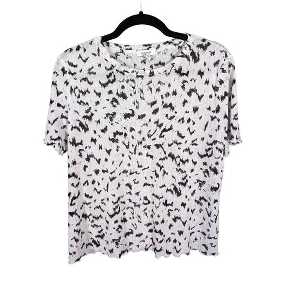 NINE WEST T Shirt Black White Short Sleeve Women's Large - Picture 1 of 4
